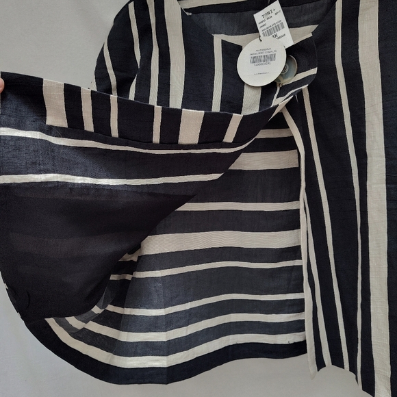 NEW Alembika striped blazer jacket 2X 3X plus size linen cotton new summer - Picture 8 of 13